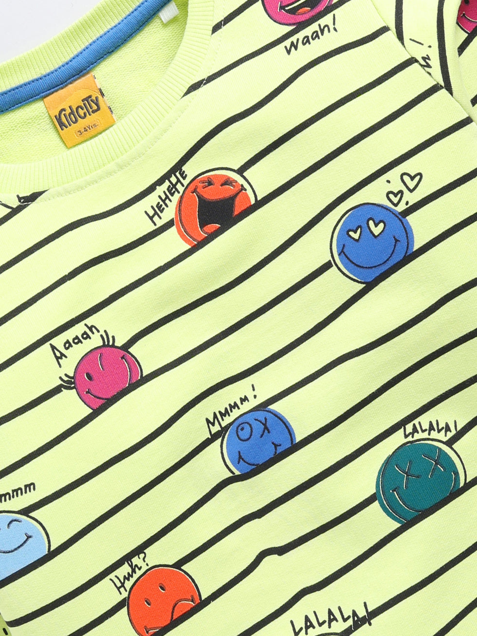 Emoji Expressions Printed Sweatshirts