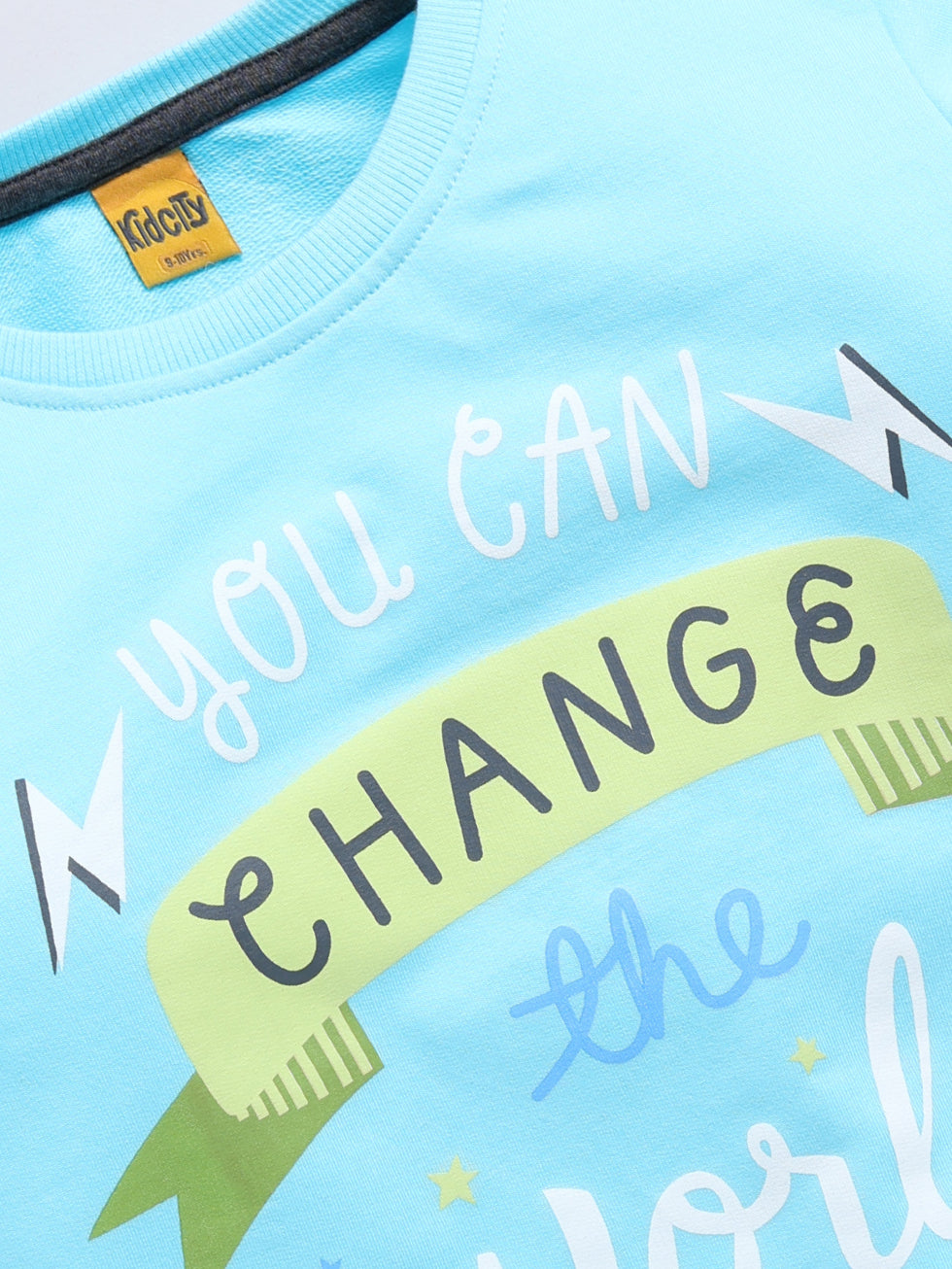Blue Inspirational  Printed  Sweatshirts