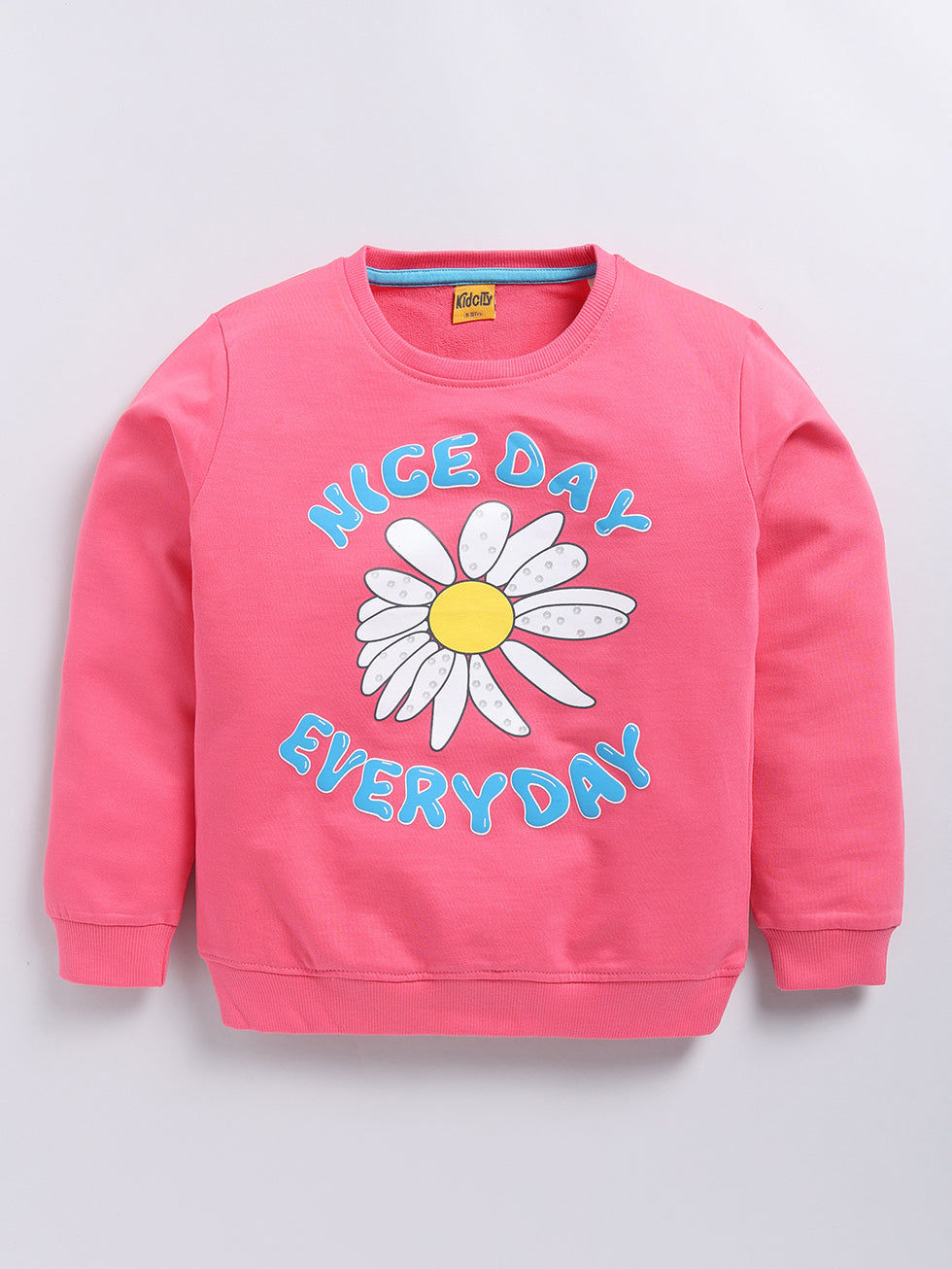 Nice Day Everyday Flower Printed Sweatshirts