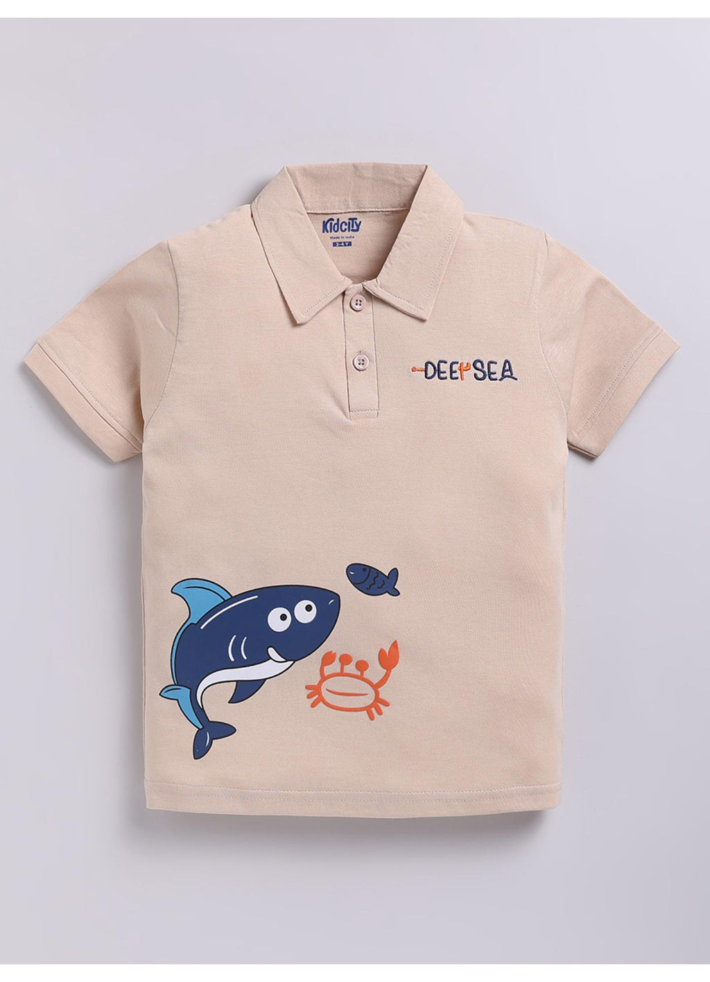 Deep Sea Shark Graphic Polo Shirt
