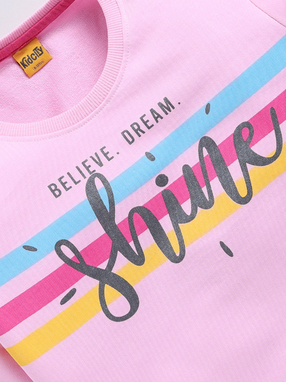 Believe Dream Shine Printed Sweatshirts
