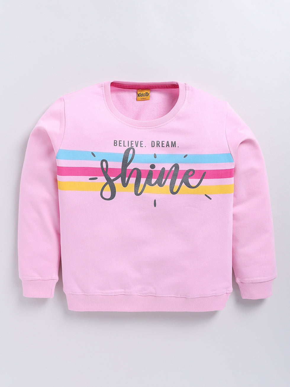 Believe Dream Shine Printed Sweatshirts