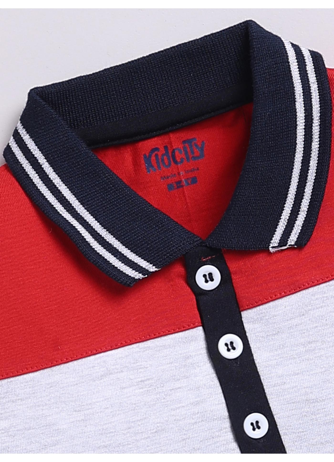 Colorblock Football Graphic Polo Shirt
