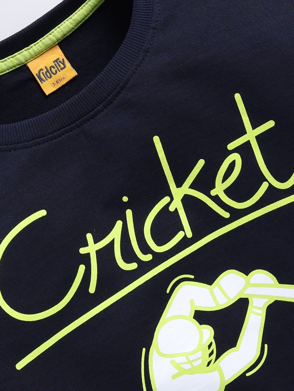 Cricket Theme  Print Sweatshirts
