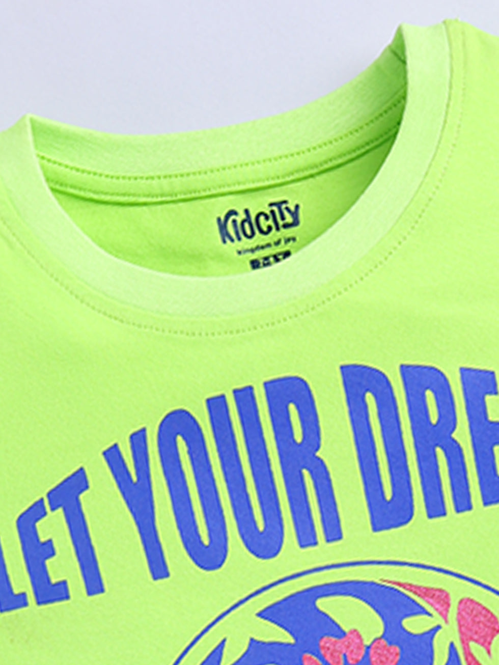 Let Your Dream Blossom Text Print Half Sleeves Tops