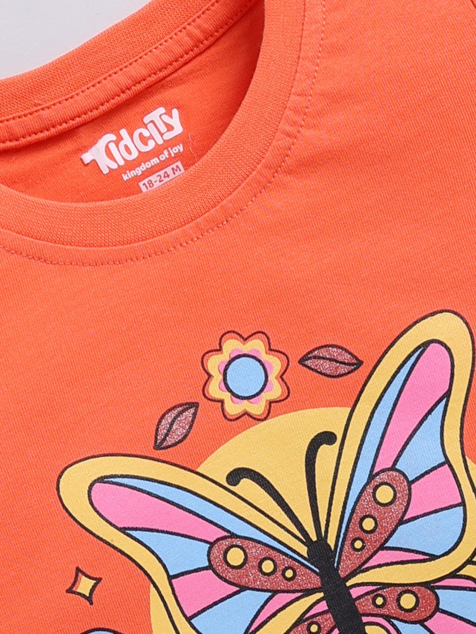 Blooming Dog & Butterfly 2 Pc Printed Tops