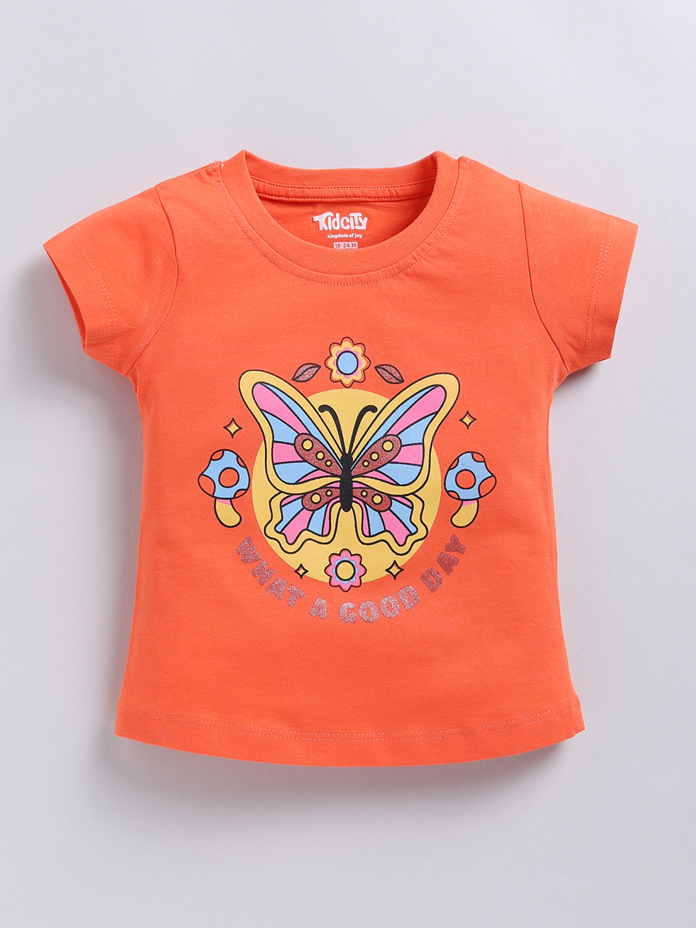 Blooming Dog & Butterfly 2 Pc Printed Tops
