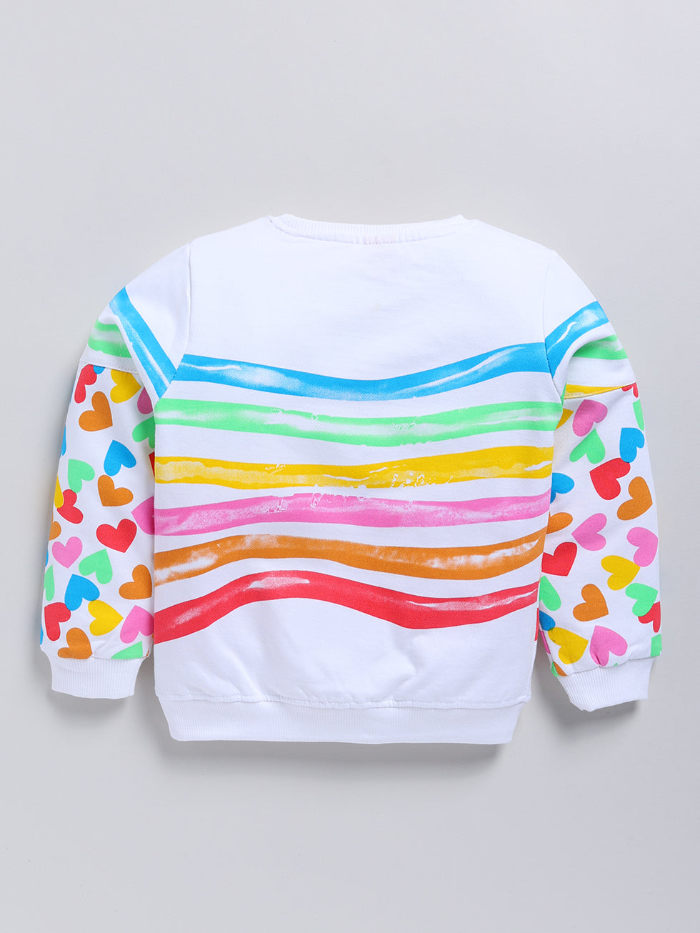 Love & Life Rainbow Striped Printed Sweatshirts