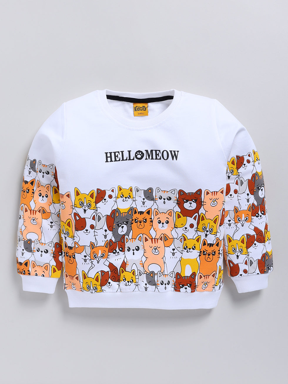 Playful Cat Crewneck  Sweatshirts
