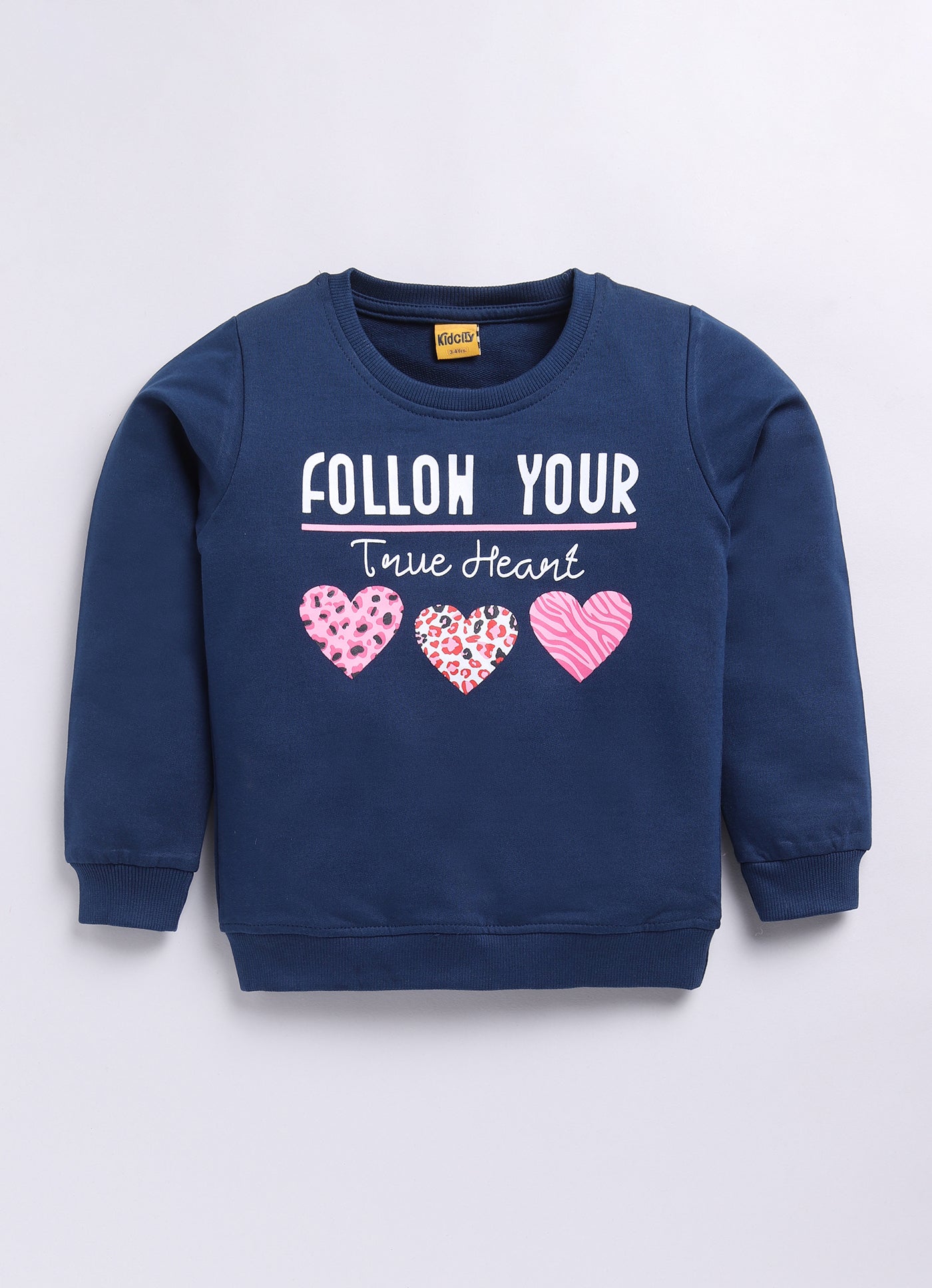 Follow Your True Heart  Printed Sweatshirts