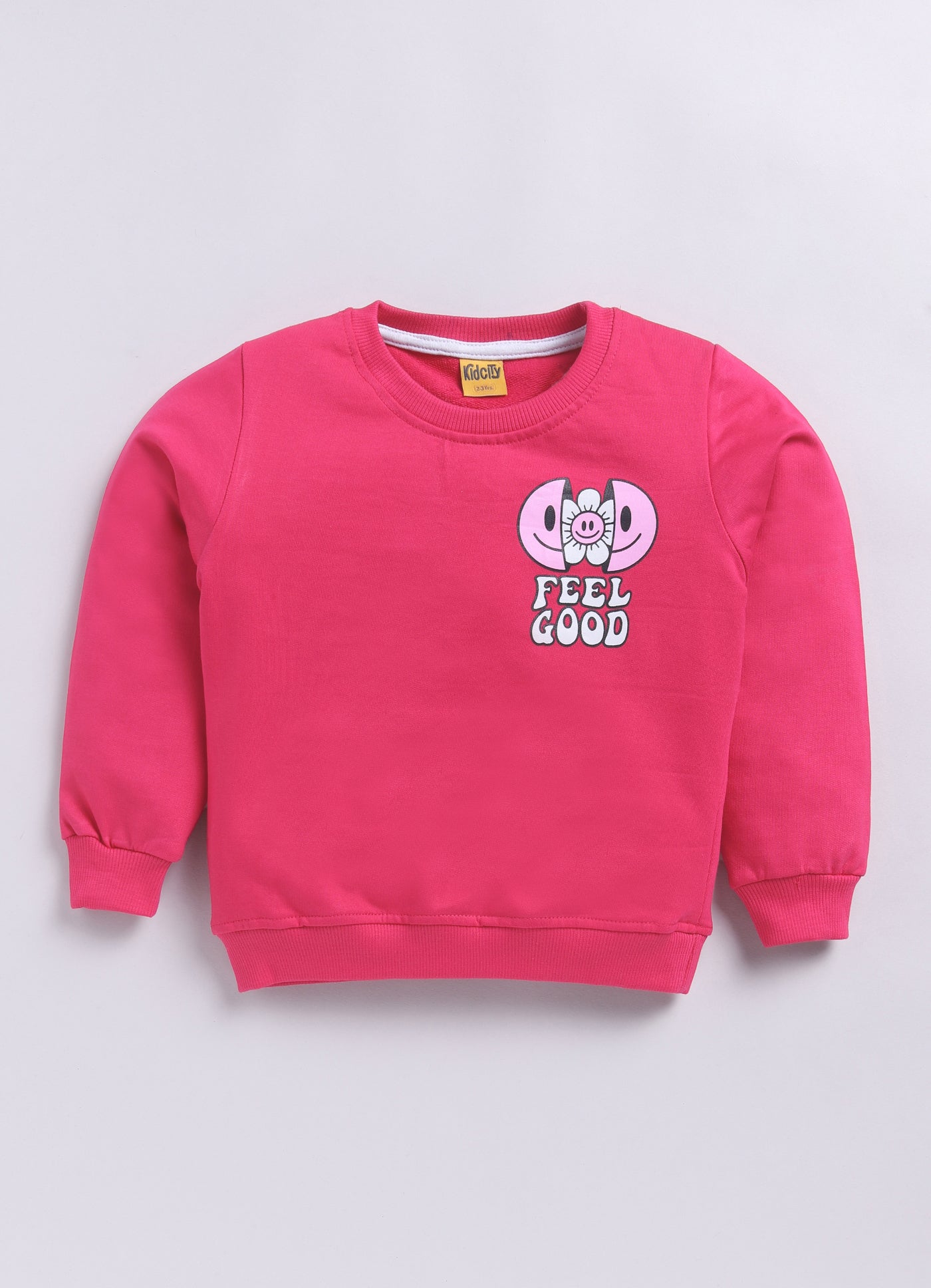 Feel Good Pink Printed Sweatshirts