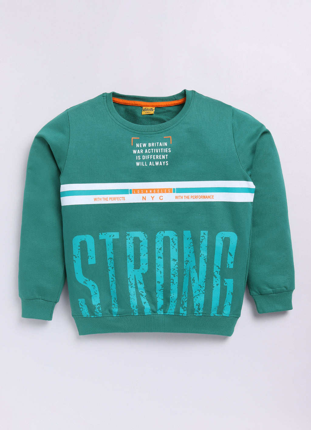 Strong Text Printed Sweatshirts