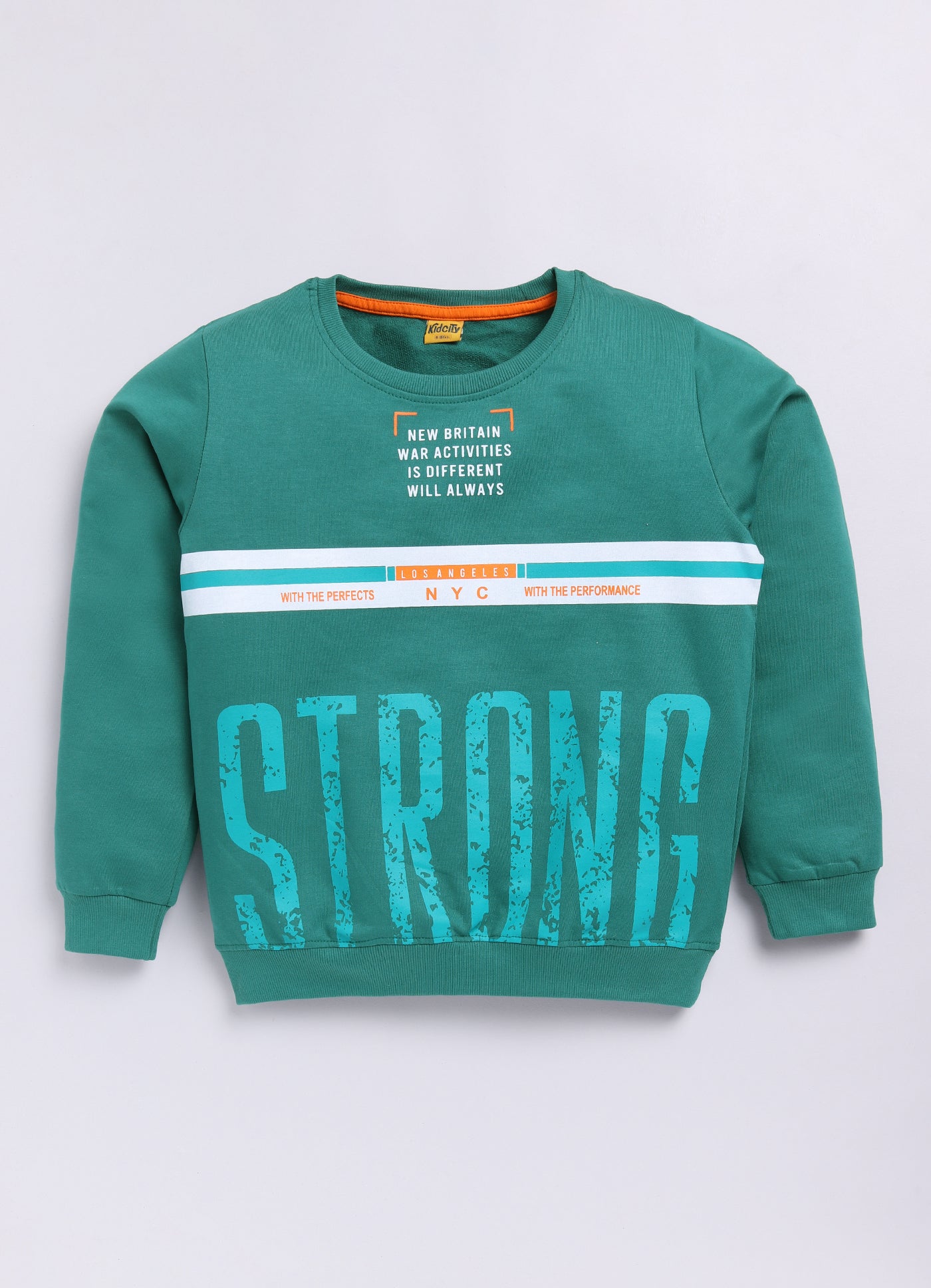 Strong Text Printed Sweatshirts