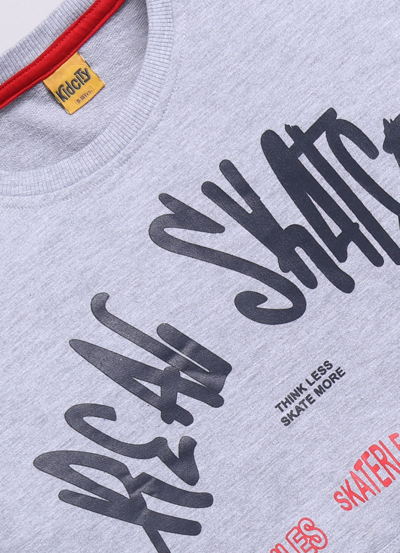 Grey Text Printed Sweatshirts