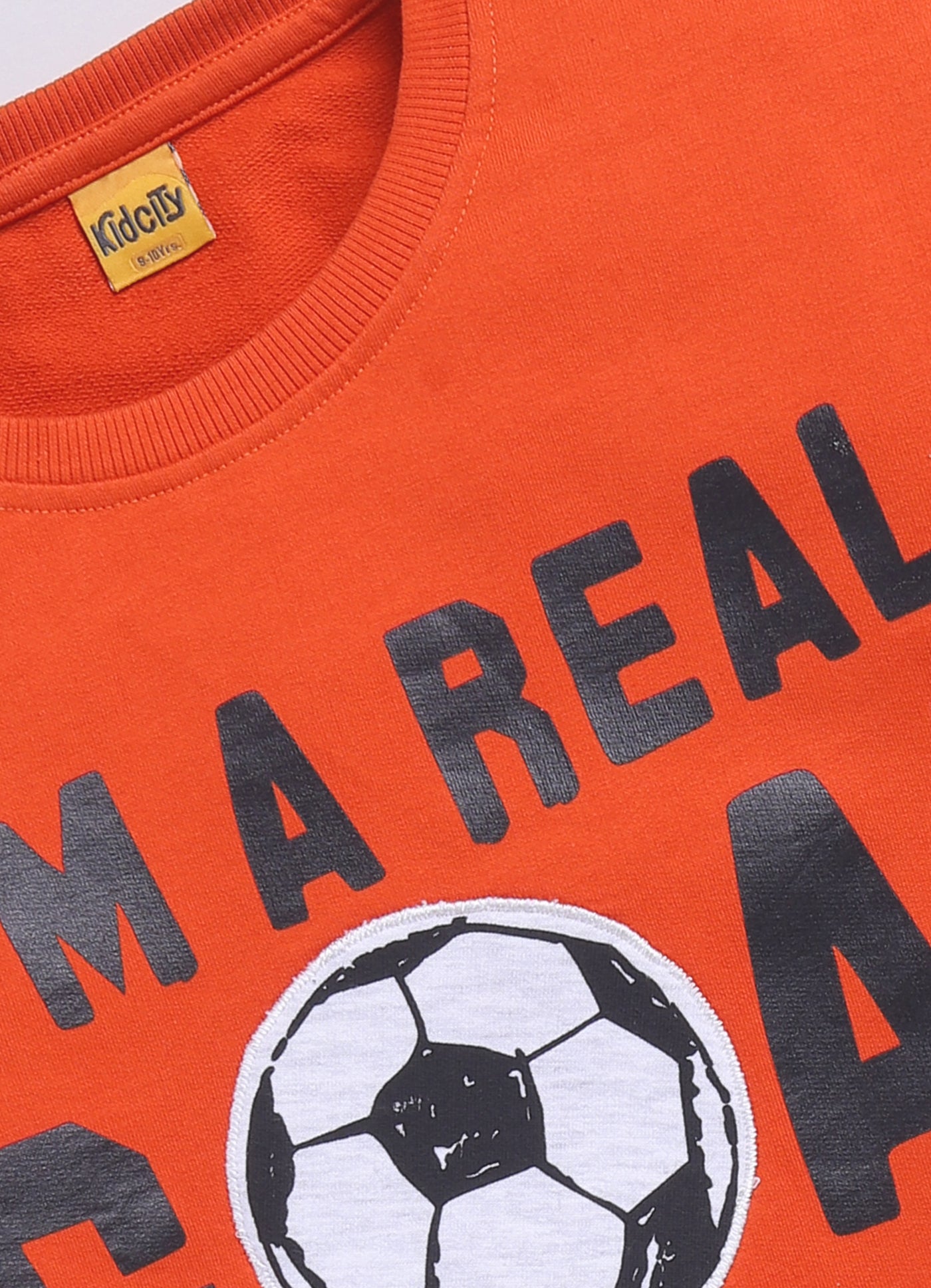 Orange Football Graphics Printed Sweatshirts