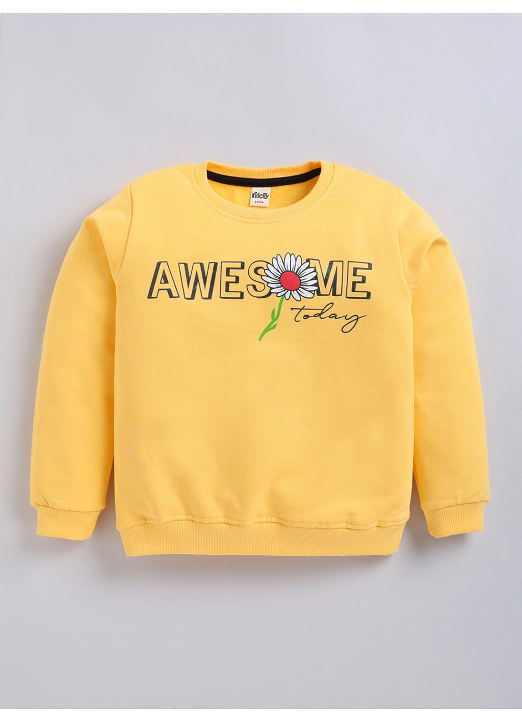 Awesome Today' Daisy Graphic Sweatshirt