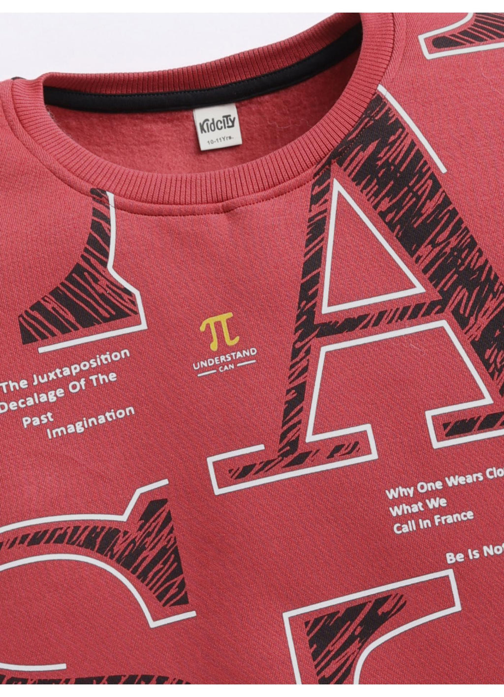 Typography Graphic Crew-Neck Sweatshirt