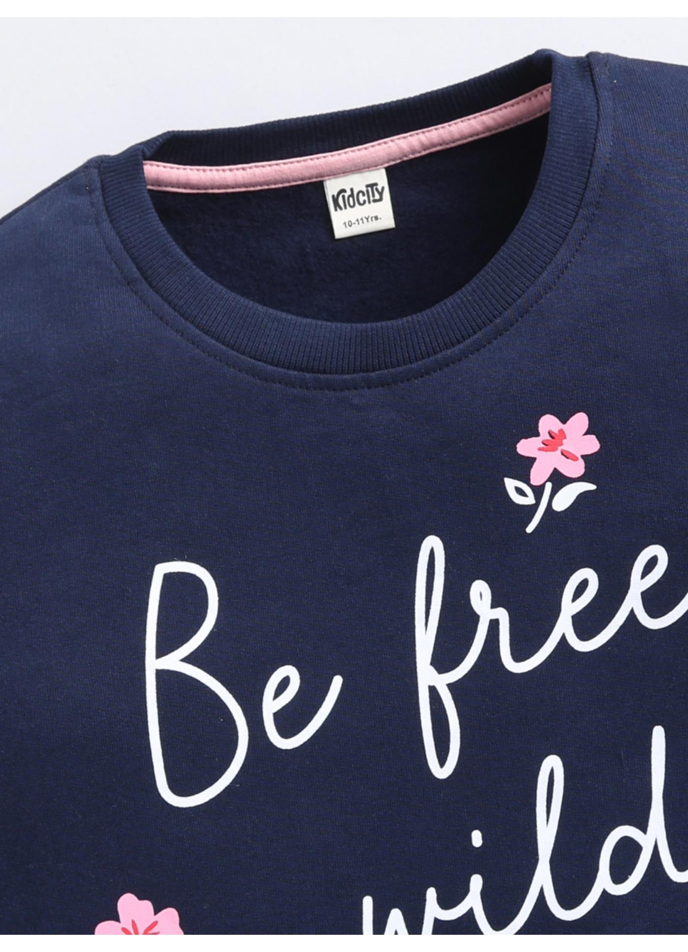 Be Free Wild Dream Big' Floral Sweatshirt