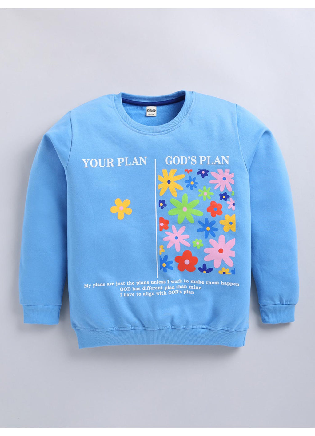 Your Plan vs. God's Plan' Floral Graphic Sweatshirt