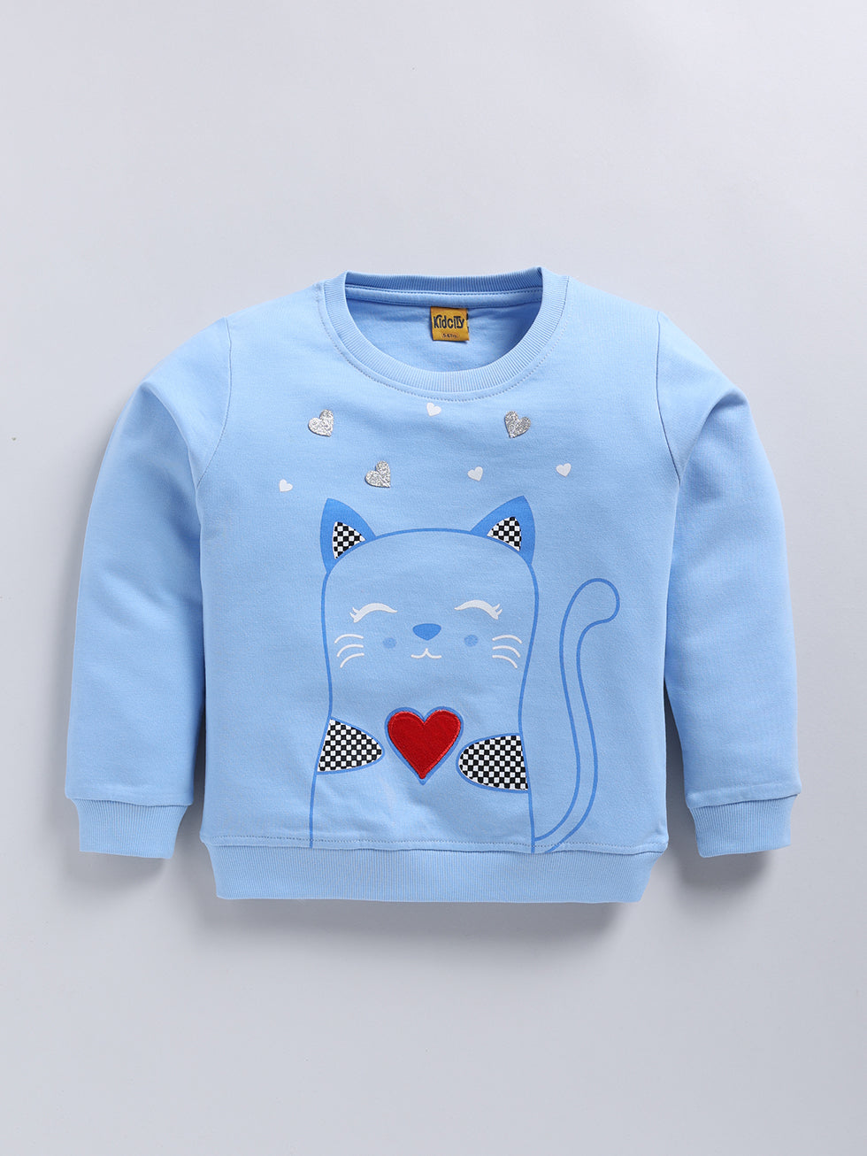 Sweetheart Kitty Graphic Printed Sweatshirts