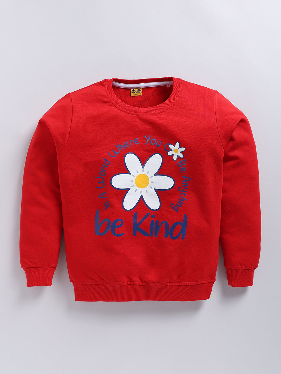 Be Kind Daisy Graphic  Printed Sweatshirts