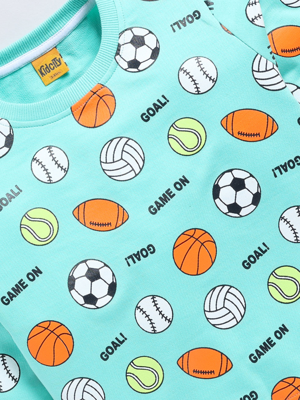 Sports Theme  Print Sweatshirts