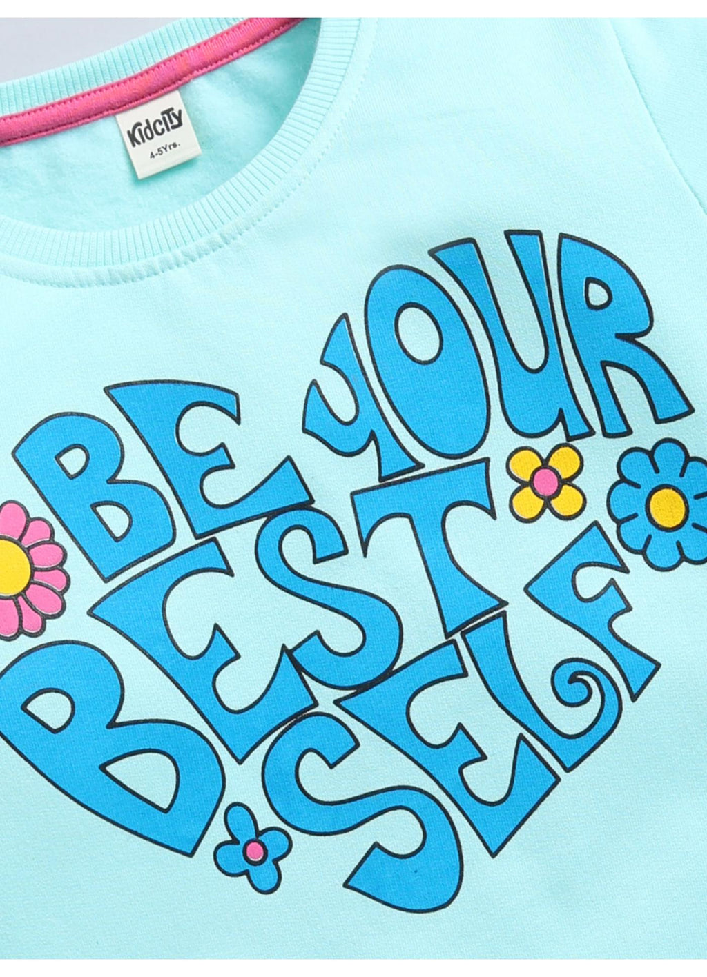 Be Your Best Self Floral Heart Graphic Sweatshirt