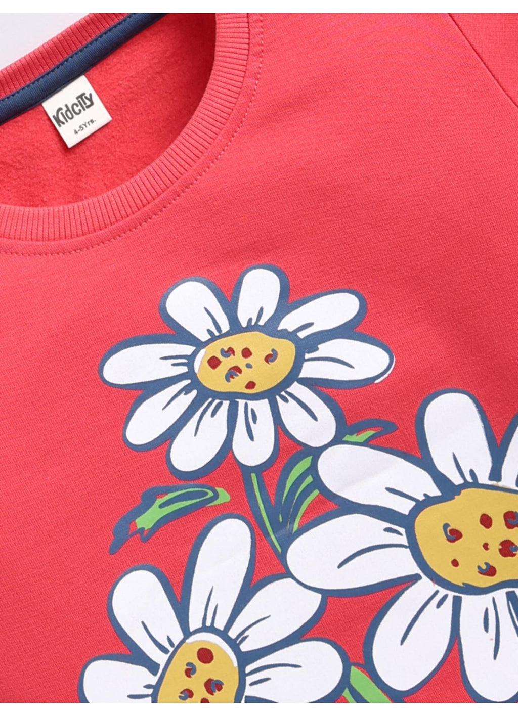Large Daisy Flower Graphic Sweatshirt