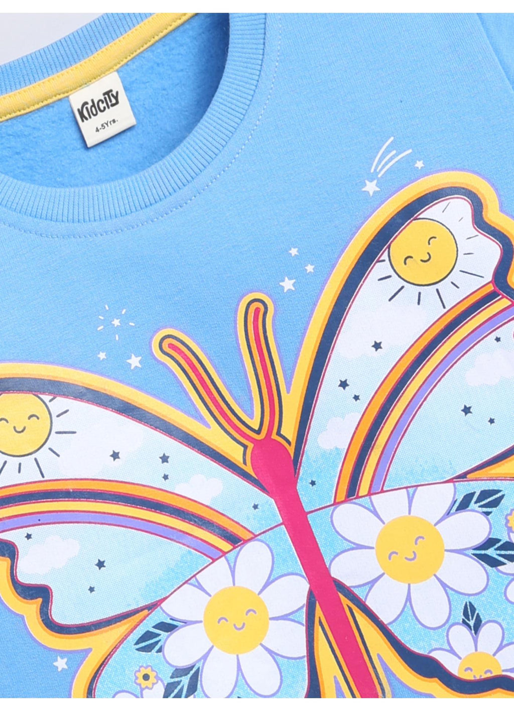 Floral Butterfly Graphic Print Sweatshirt