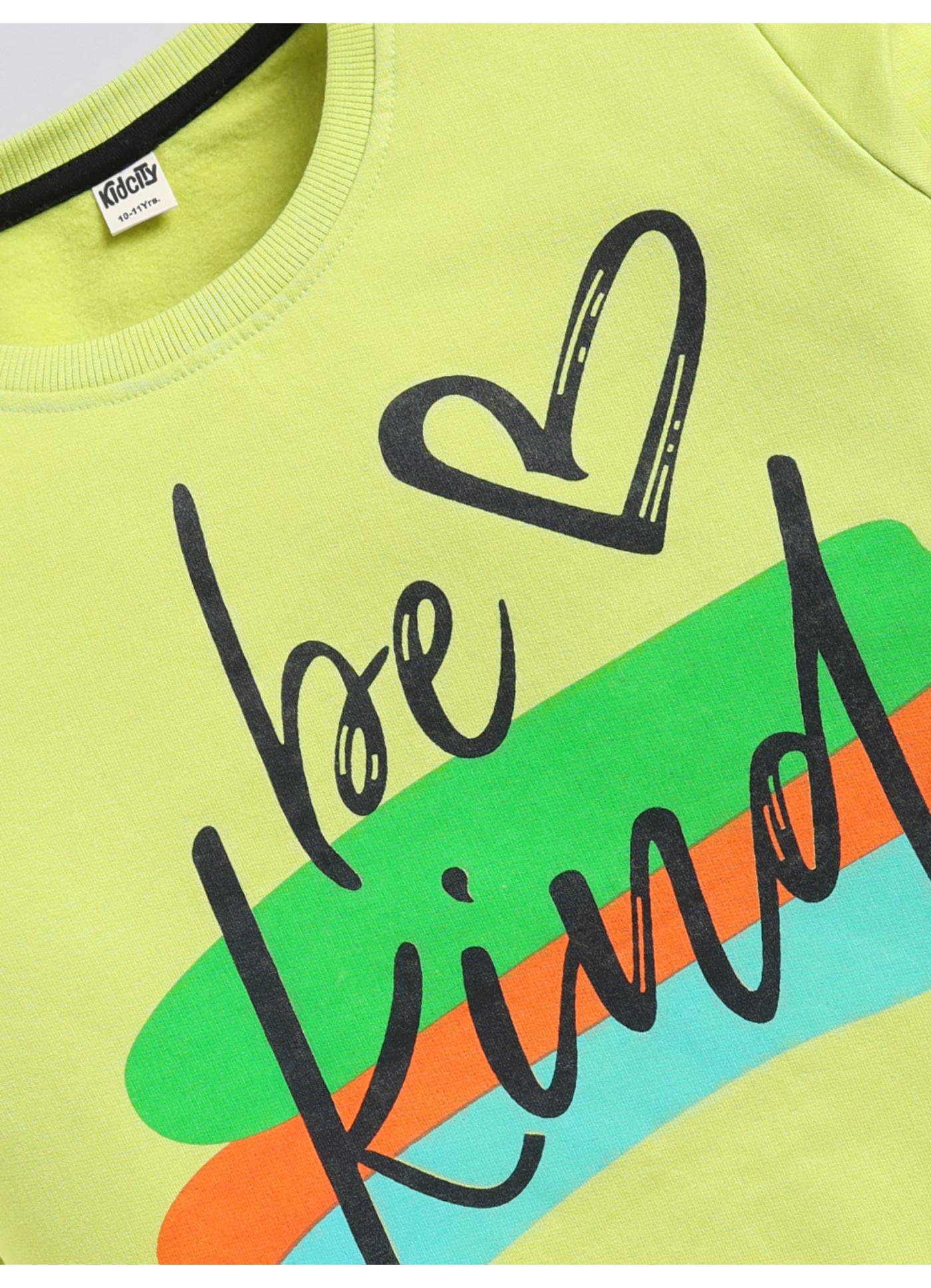 Be Kind Graphic Crew-Neck Sweatshirt