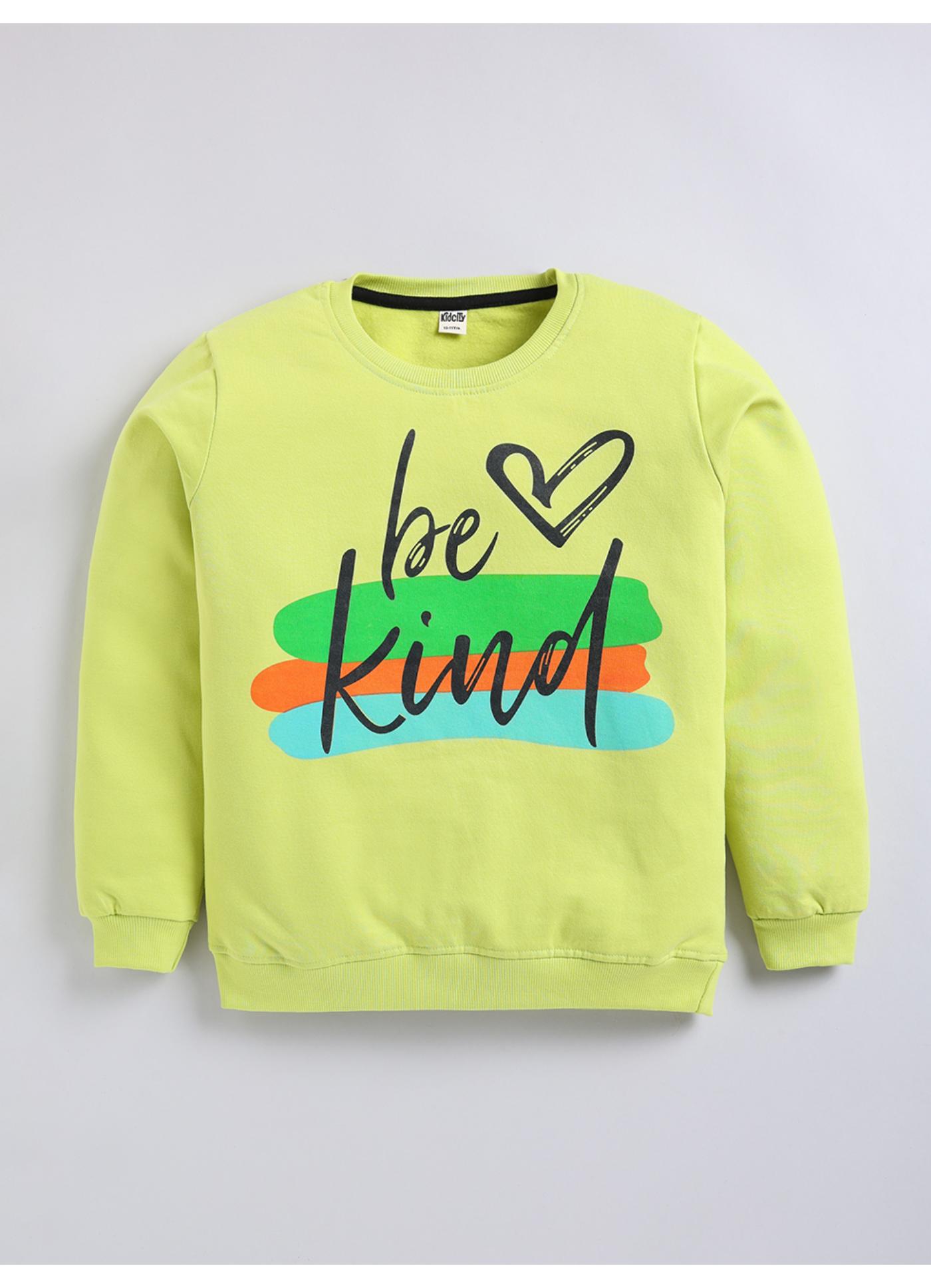 Be Kind Graphic Crew-Neck Sweatshirt