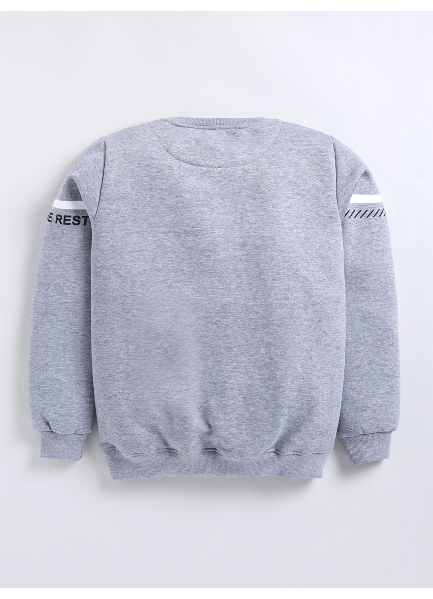 GET IN LINE Grey Crew-Neck Sweatshirt