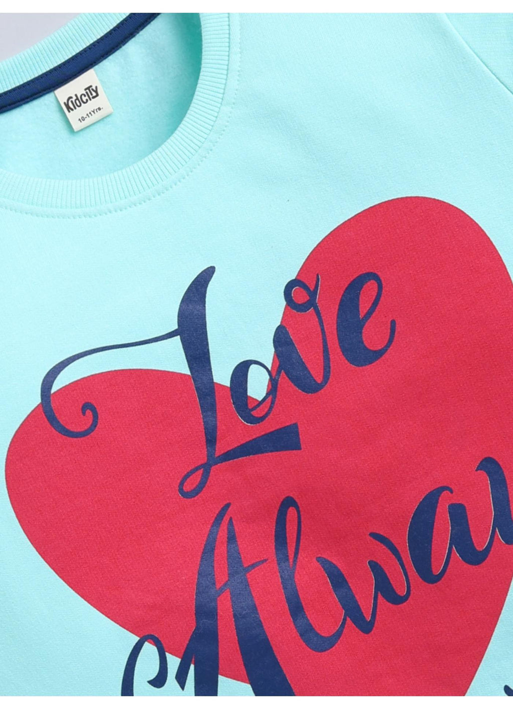 Love Always Script Heart Graphic Sweatshirt