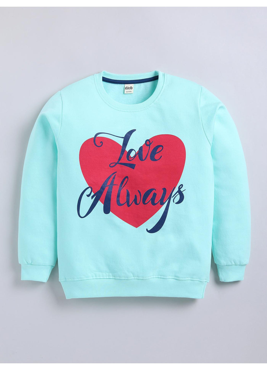 Love Always Script Heart Graphic Sweatshirt