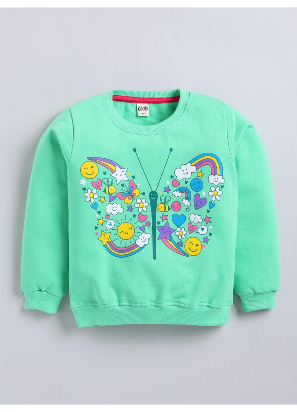 Positive Icons Butterfly Graphic Sweatshirt