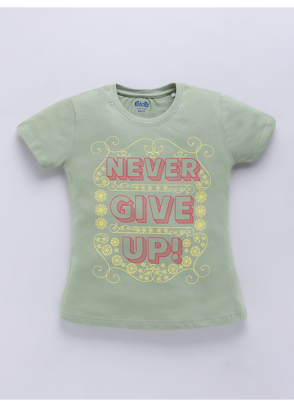 Never Give Up Inspirational Graphic Tops