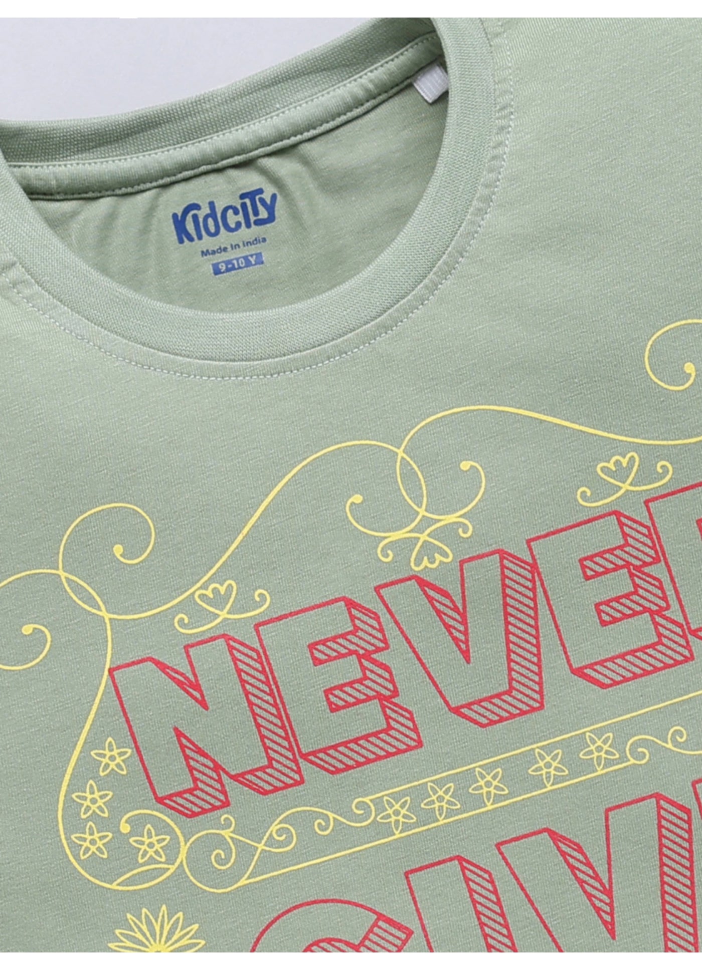 Never Give Up Inspirational Graphic Tops