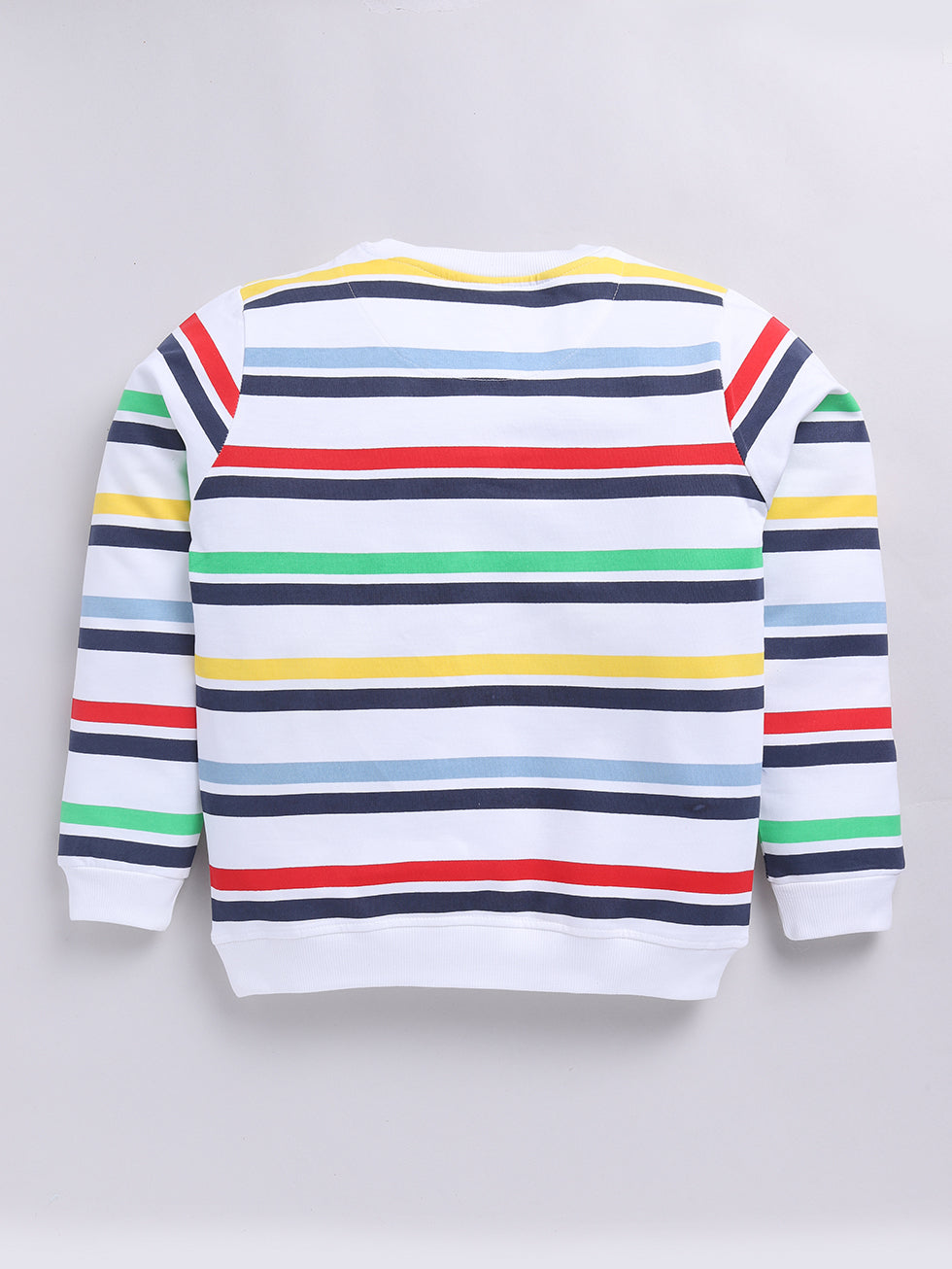 Multicolor Striped & Text Print Sweatshirt
