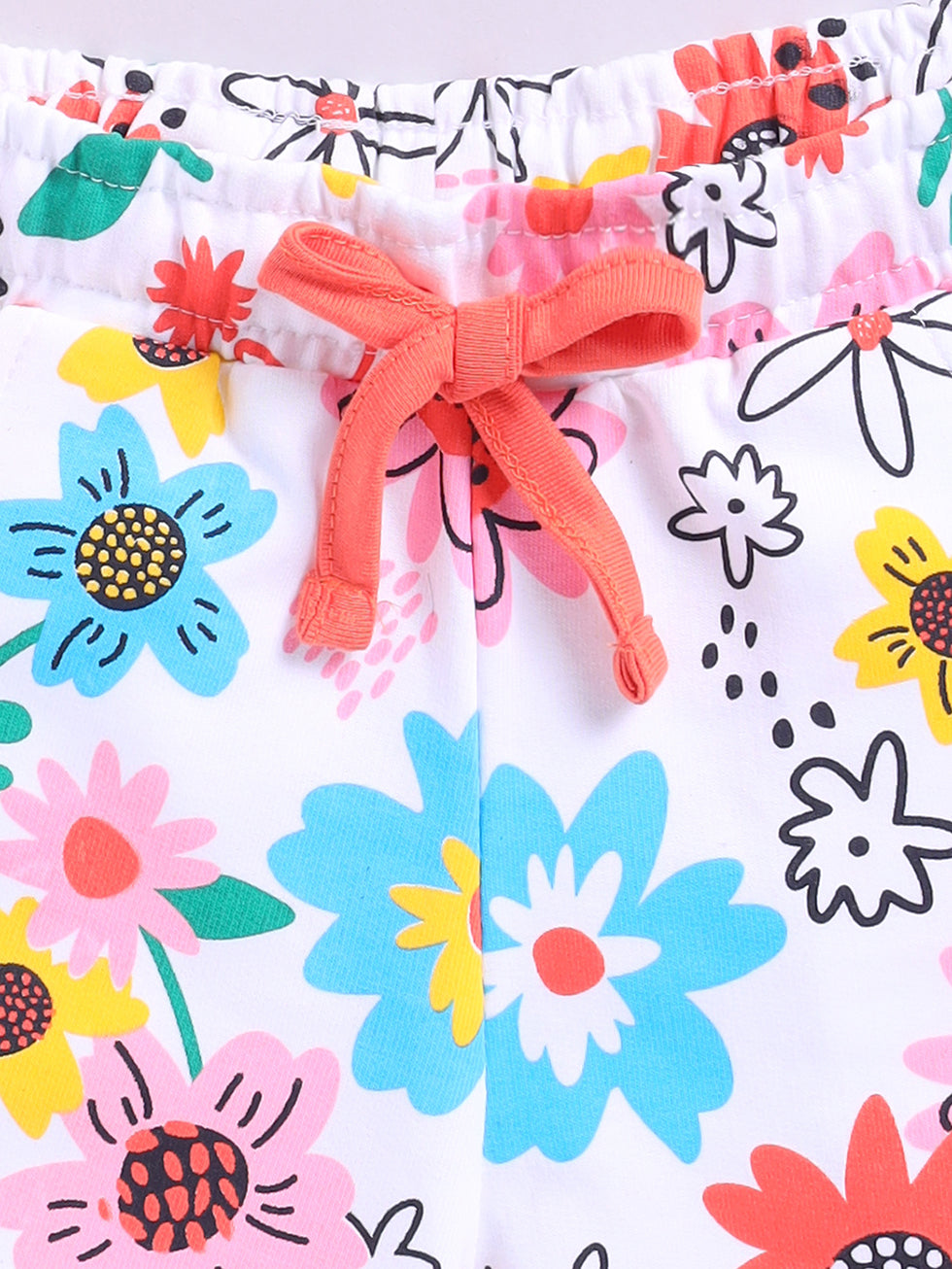 Flower All Over Printed Shorts