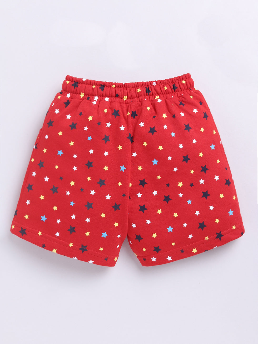 Kidcity Girls  Soft Cotton Loopknit Star Print Shorts - Red