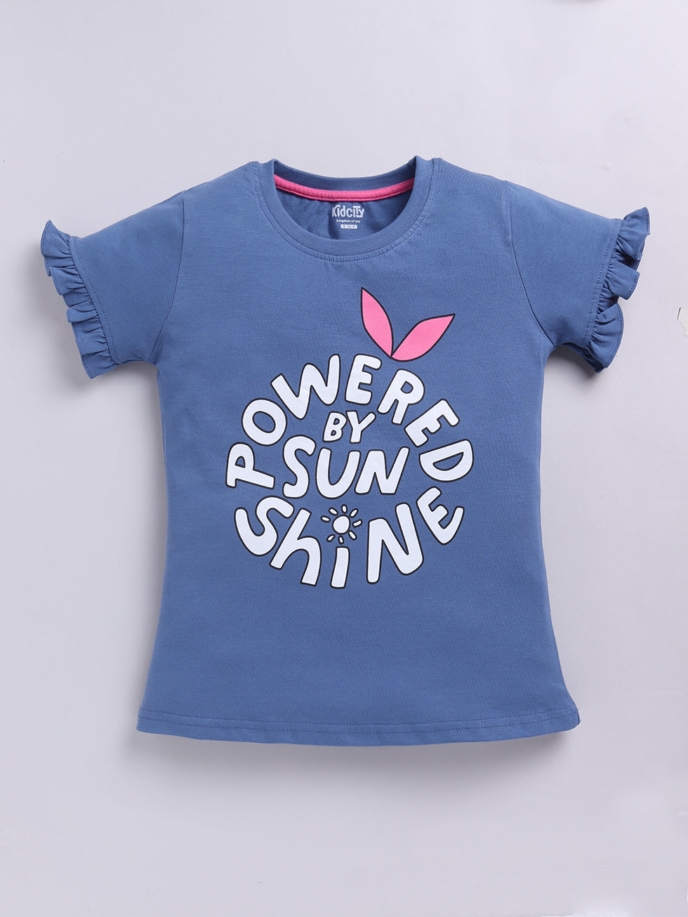 Half Sleeve Text Printed Tops
