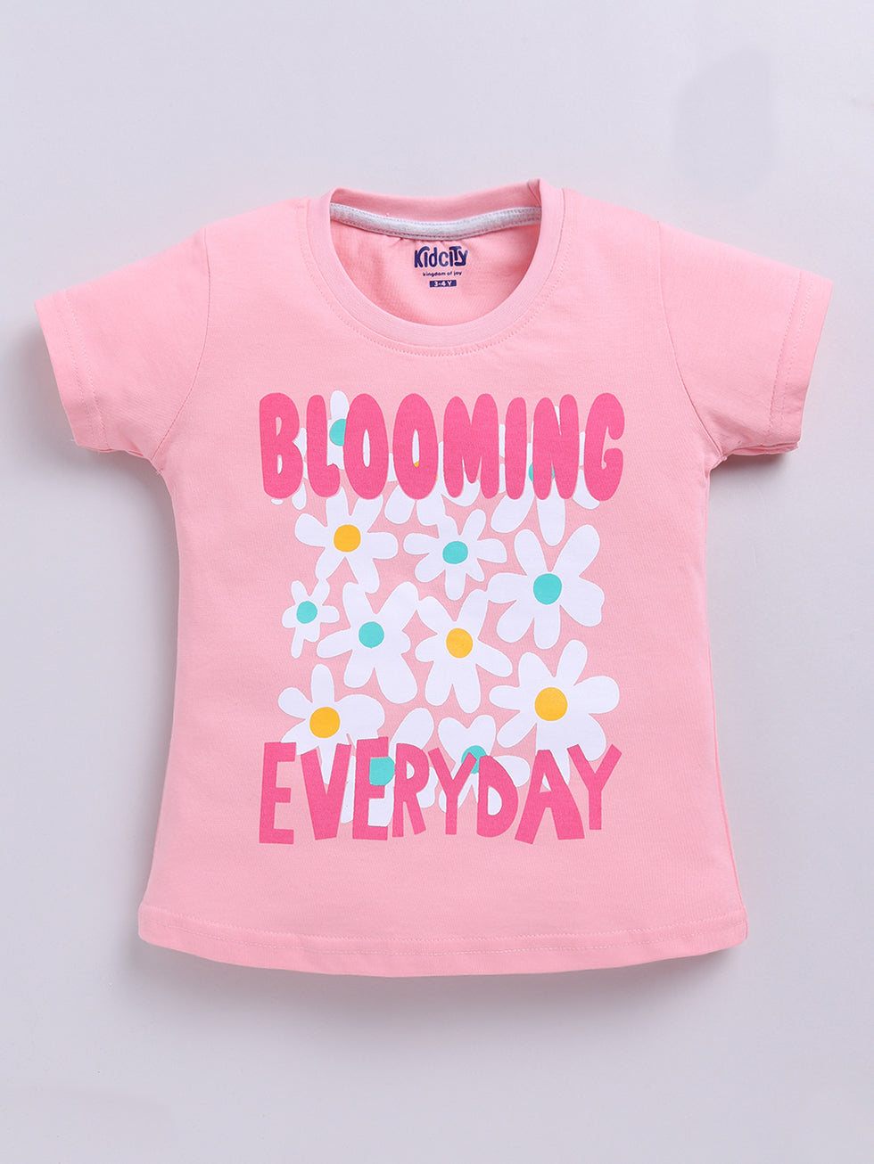 Half Sleeve Flower Print Tops