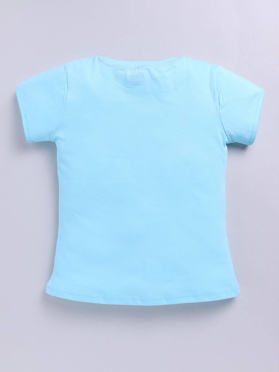 Half Sleeve Girl PWR Text and Star Print Tops