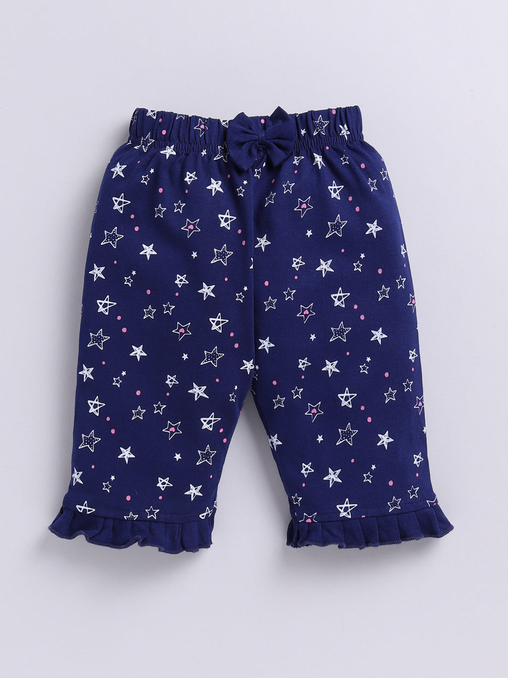 Kidcity Baby Girls Capri Combo set (pack of 2) | Cotton Sinker Capri| Navy Capri