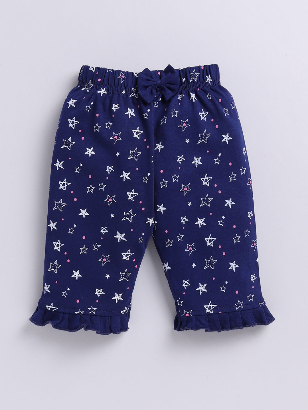 Kidcity Baby Girls Capri Combo set (pack of 2) | Cotton Sinker Capri| Navy Capri