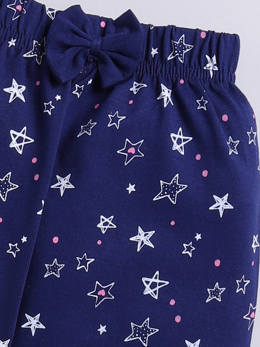 Kidcity Baby Girls Capri Combo set (pack of 2) | Cotton Sinker Capri| Navy zoom  Capri