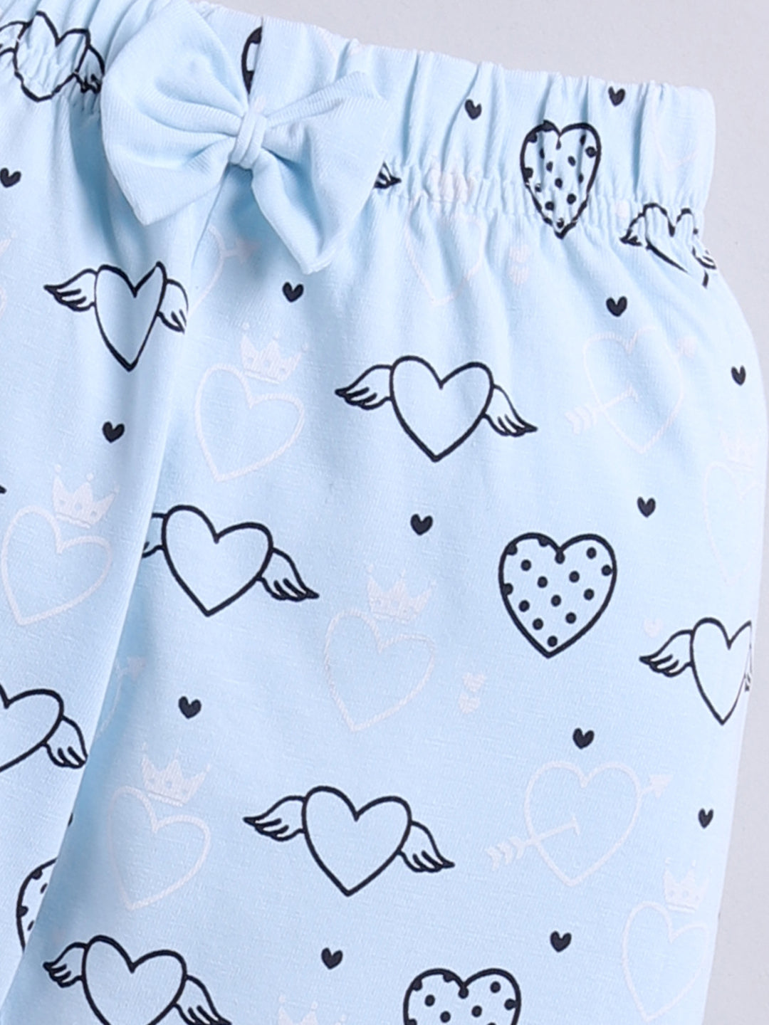 Kidcity Baby Girls Capri Combo set (pack of 2) | Cotton Sinker Capri| Sky Blue Capri zoom view