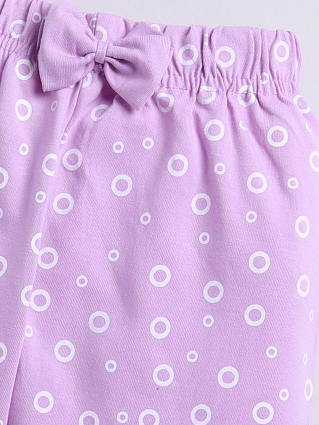 Kidcity Baby Girls Capri Combo set (pack of 2) | Cotton Sinker Capri| levender Capri zoom view