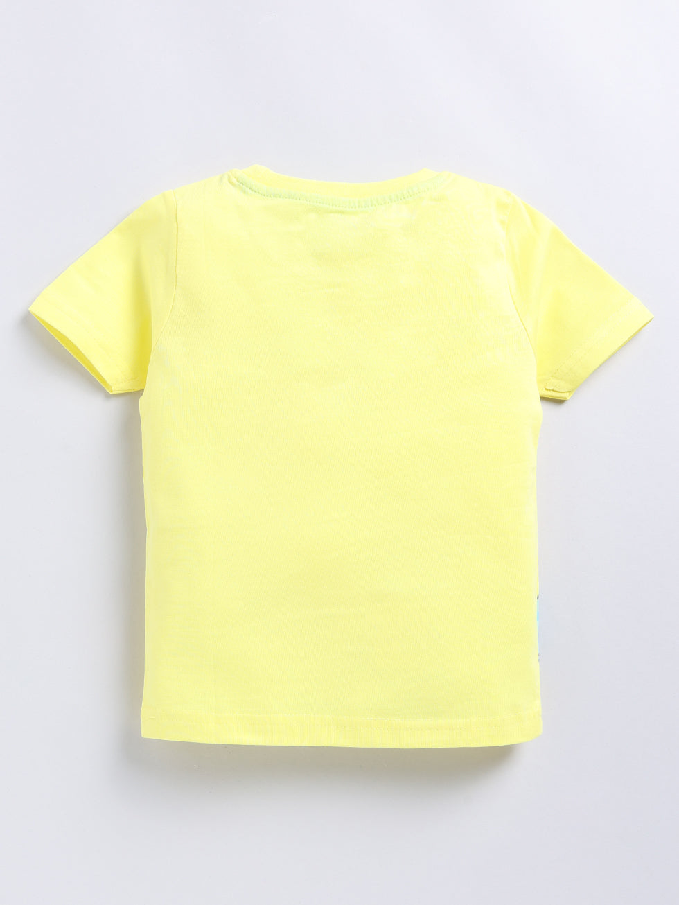 Kidcity Boy's Basic T-Shirt Combo Set (Pack of 2) | Cotton Sinker T-Shirts | Boy's Casual T-Shirts |  Yellow  T-Shirts back view