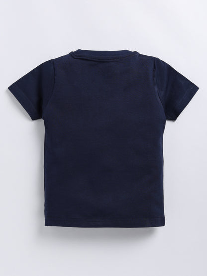 Kidcity Boy's Basic T-Shirt Combo Set (Pack of 2) | Cotton Sinker T-Shirts | Boy's Casual T-Shirts |  Black, T-Shirts  Back View